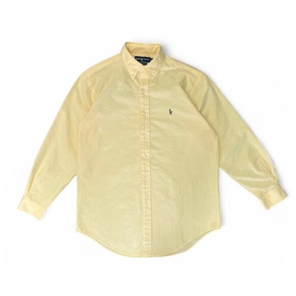 Vintage Ralph Lauren Yarmouth Cotton Oxford Long Sleeve Button Up Shirt 15.5 - Picture 1 of 6